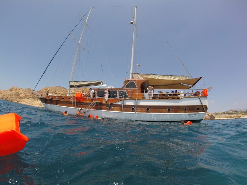 a small boat in a body of water